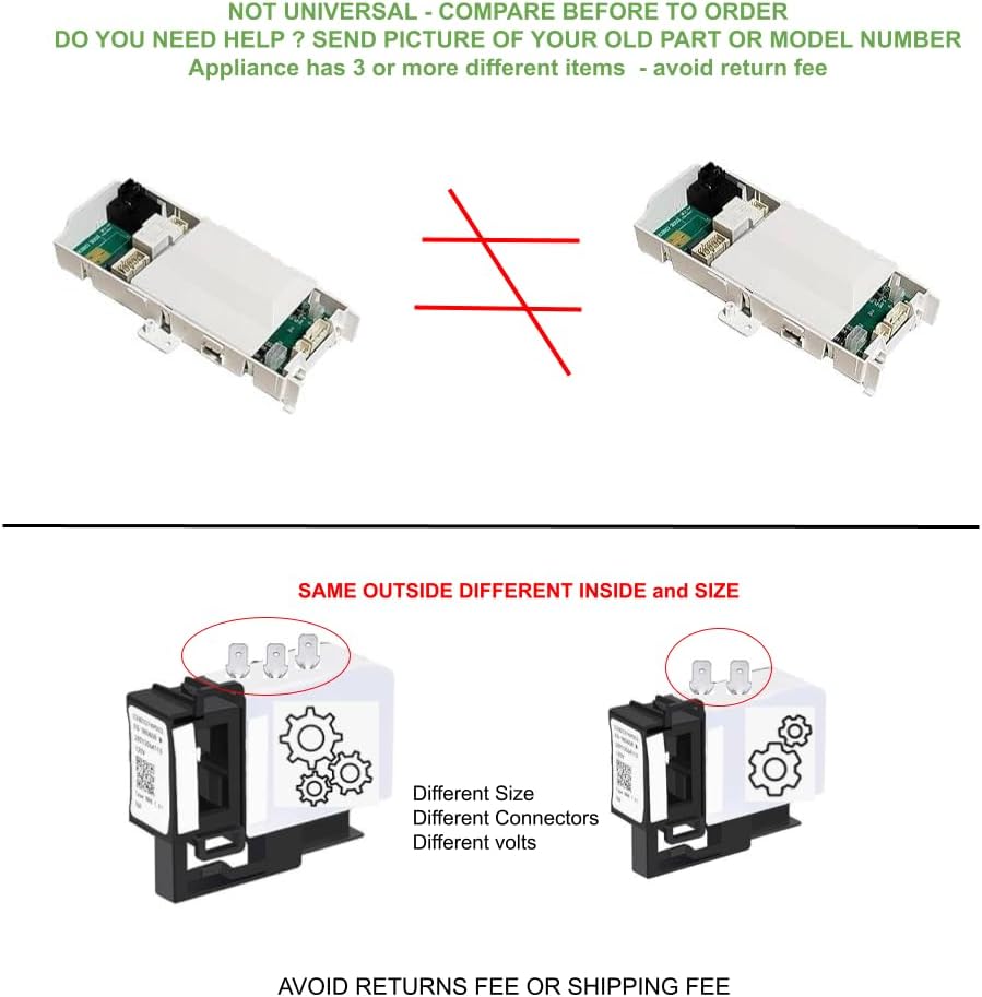 W10405856 - Carte de commande électronique compatible avec les lave-linge Whirlpool (références W10445278, 2312655 et CKD312655X). - Soleil Electro Montréal