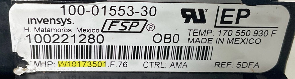 Control board for Whirlpool oven - Part No. W10173501