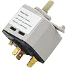 Soleil Electro Interrupteur poussoir pour démarrage W10117655 et compatible avec certains sèche-linge Crosley, Maytag, Kenmore et Whirlpool - Remplace YWED4815EW1, YWED4915EW1