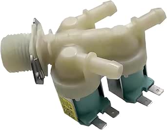 Soleil Electro DC62-00233H Valve d'entrée d'eau pour machine à laver, compatible avec Samsung. DC62-00233B DC62-00233C  Soleil Electro Parts Accessoires de valve électromagnétique (DC62-00233H 60Hz 110/120V)