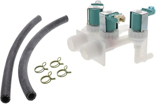 W10599356 Valve d'eau de lave-linge compatible avec Whirlpool, Maytag, KitchenAid, JennAir, Amana, Magic Chef, Admiral, Norge, Roper, remplacement pour 3023192, PS8689091, W10509710 SOLEIL ELECTRO