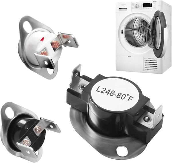 LA-1053 Kit de fusibles thermiques pour sèche-linge – Fusible thermique 53-0771 53-1096 à gaz 53-1182 Thermostat haute limite pour sèche-linge May-Tag HYE2460AYW HYE3460AYW HYG2460AWW HYG3657AWW Soleil Electro Montréal