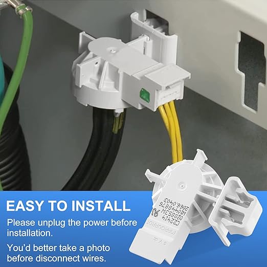 Soleil Electro WPW10448876 Interrupteur de pression de niveau d'eau compatible avec Whirlpool, Maytag, Kenmore, remplace AP6021553, W10448876, 2312075, PS11754877, WPW10448876VP
