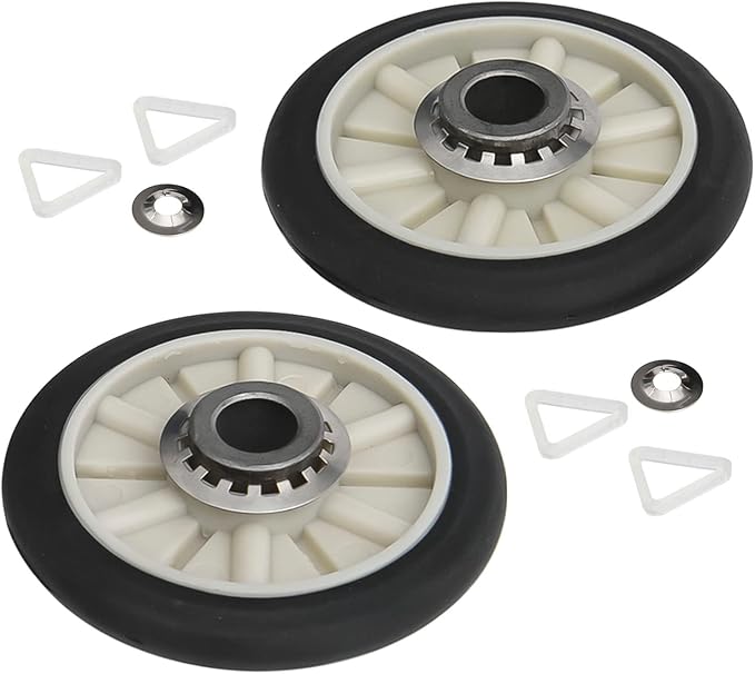 Soleil Electro 349241T Ensemble de rouleaux pour tambour de sèche-linge - Compatible avec les sèche-linge Whirlpool, Kenmore - Remplace AP3098345 PS347627 349241TVP 26000349241 3389901 3397588 3397590