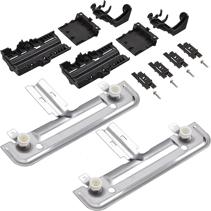 Soleil Electro Kit de remplacement d'ajusteur de panier en métal ultra-résistant W10712394 pour lave-vaisselle  - Ajustement parfait pour les lave-vaisselle Whirlpool et Kenmore
