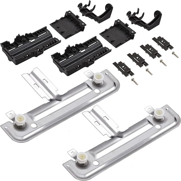 Soleil Electro Kit de remplacement d'ajusteur de panier en métal ultra-résistant W10712394 pour lave-vaisselle  - Ajustement parfait pour les lave-vaisselle Whirlpool et Kenmore