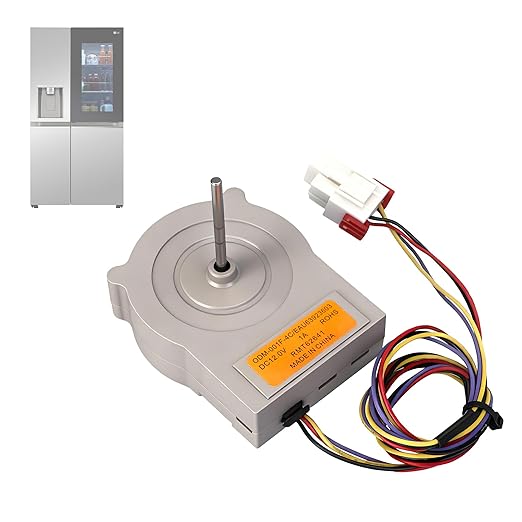 EAU63923603 Moteur de ventilateur d'évaporateur de réfrigérateur compatible avec les réfrigérateurs LG et KenMore Remplace AP6317197 EAU65058305 PS12383671 EAP12383671 EAU63923606 - DC 12V/1,0 A SOLEIL ELECTRO