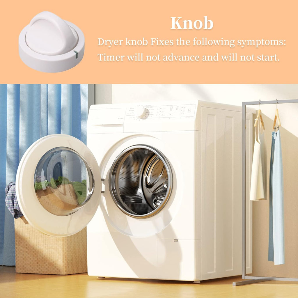 131873500 Bouton de commande de minuterie de sèche-linge compatible avec Frigidaire Remplace LP10191 PS418921 WE01X10082 AH418921 EA418921 131947300 134042600