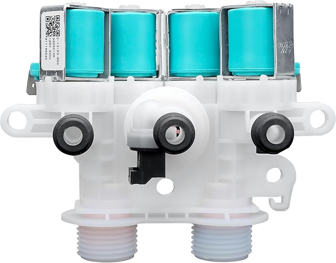 Soleil Electro W10758828 W11165546 Authentic replacement part for Whirlpool windshield washer water valve W10758828 W11096267 W11165546VP AP6284346 33090105 W10599423