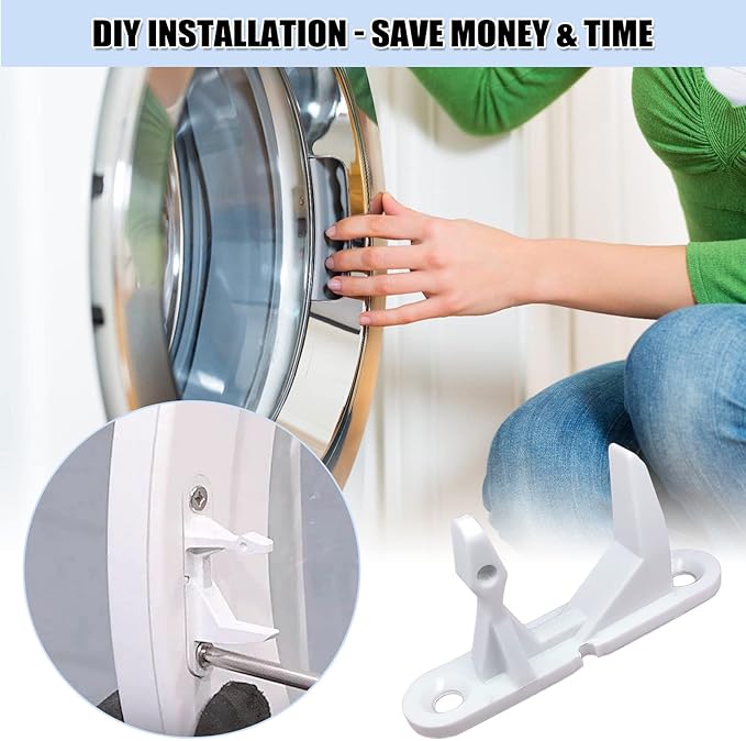 131763310 Pièce de rechange pour gâche de porte de laveuse - Facile à installer - Ultra durable - Compatible avec les rondelles Frigidaire & Kenmore - Remplace 131763300 AP3580441 PS890617 - Lot de 1